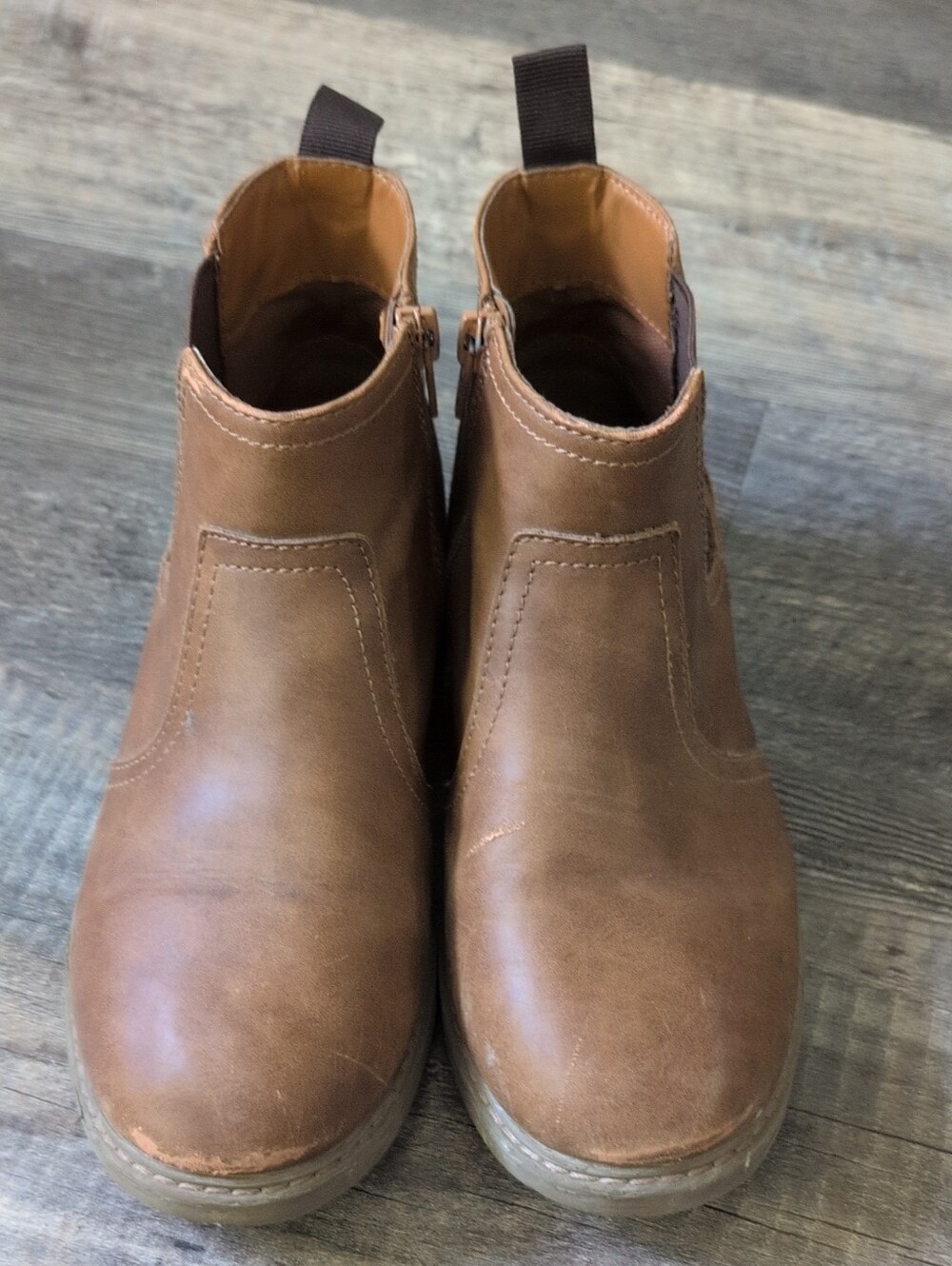 Big Kid Ankle Boots Brown
